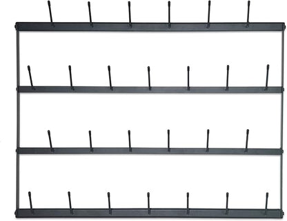 Claimed Corner Mug Rack with Sturdy Steel Frame, Matte Black Finish, Removable Rubber Caps, Wall Mounted (Horizontal 34" x 23.5")