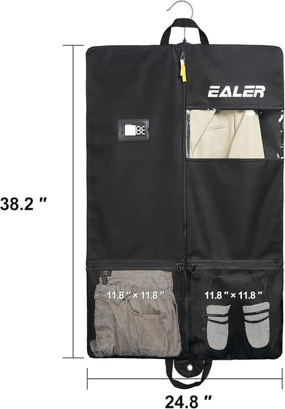 Ealer HAG301 Hockey Individual Garment Bag, Heavy Duty Hanging Travel Bag - Black Suit Bag