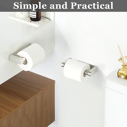 Alise Toilet Paper Holder,Spring Loaded Bathroom Toilet Paper Holder Wall Mount SUS304 Stainless Steel Tissue Holder Toilet Paper Roll Holder for Toilet,Washroom,RV,Brushed Nickel