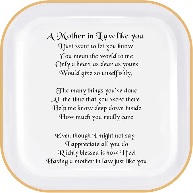 Mother in Law Gifts from Daughter in law, Jewelry Dish for Women Birthday Gifts for Mother in Law, Mother's Day Wedding Gifts for Mother in Law, Appreciation Thank You Gifts for Mother in Law