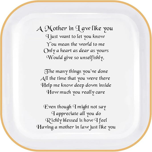 Mother in Law Gifts from Daughter in law, Jewelry Dish for Women Birthday Gifts for Mother in Law, Mother's Day Wedding Gifts for Mother in Law, Appreciation Thank You Gifts for Mother in Law