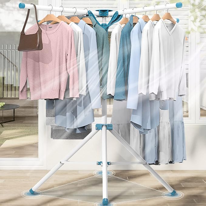 Clothes Drying Rack Outdoors Umbrella Drying Racks Folding Clothing Rack for Outside Adjustable Laundry Racks for Indoor Balcony Laundry Room