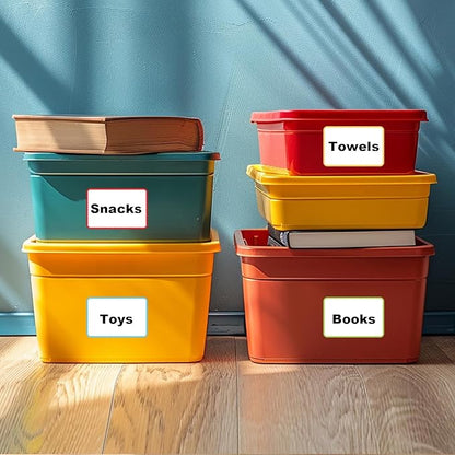 WSICSE 160 Pcs Labels for Storage Bins,6 X 4 Inch Storage Bin Labels Large Removable Labels Easy Peel Off for School Business Home