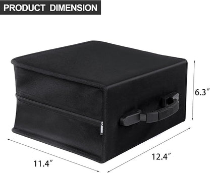 CD/DVD Case Binder, CD DVD Case Wallet Storage Holder Binder 400 Capacity CD/DVD Disc Case Booklet Album Box (Black binder, Black)
