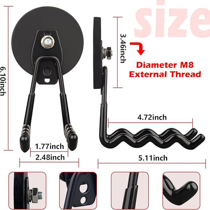 ULIBERMAGNET Magnetic Garage Hooks,Heavy Duty Cordless Drill Hook,Power Tool Organizer,Large Manget with Hooks for Workshop Organization,2 Pack Hooks for Drill,Box,Garden Tool(Black)