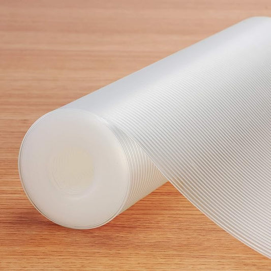 Glotoch Shelf Liner 17.5x360, Non Adhesive Cabinet, Drawer Liner for Refrigerator, Kitchen, Waterproof and Durable Fridge Table Place Mats for Cupboard, Clear