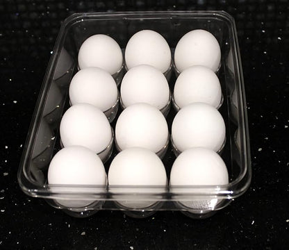 Dependable Industries inc. Essentials Stackable Plastic Egg Holder for Refrigerator with Lid – Clear 12 Count Fridge Egg Container, BPA Free Egg Storage Organizer Bin