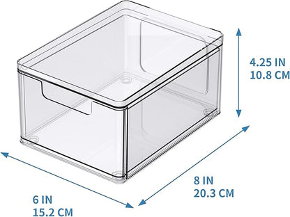 Simply Tidy Clear Stackable Storage Drawer - Waterproof & Dustproof Organizer with Non-Slip Base for Craft, Office & Home Supplies, 1 Pack