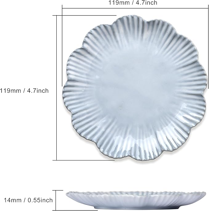 Ceramic Jewelry Dish, Decorative Tray for Rings Earrings Necklaces Bracelet Watch Keys, 4.50" Trinket Tray as Gifts for Women (Antique Flower)