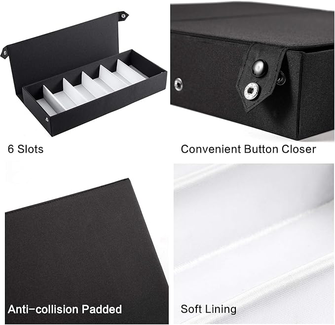 TRIUMPH VISION Sunglasses Organizer Storage Eyeglasses Holder - Multiple Glasses Case Box Eyewear Case with Lid