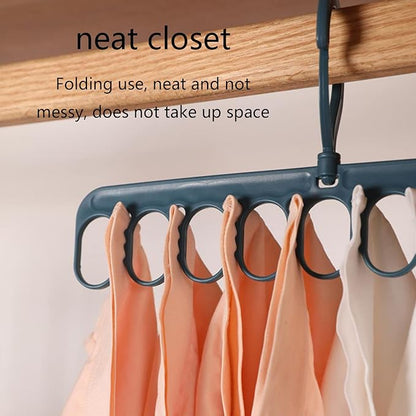 Clothes Drying Rack 8 Clips 9 Rings Space Saving Laundry Drying Racks Windproof Socks And Underwear Hanger Hanger For Socks And Underwear Clip And Drip Hanger Clothes Hanger Hanging Drying Rack, Gray