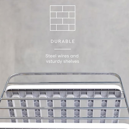 YouCopia UpSpace Cabinet Box Organizer, Adjustable Kitchen Pantry Shelf for Plastic Wrap and Foil Storage, Small Premium Edition