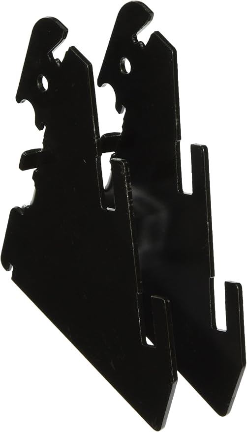 Wall Control Slotted Metal Pegboard Bracket Pair Accessory Pack Pegboard and Slotted Tool Board – Black