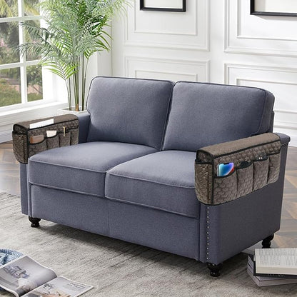 HADEEONG Remote Control Holder, Non Slip Bedside Caddy TV Remote Holder Armchair Caddy, Recliner Armrest Organizer with 14 Pockets for Cell Phone TV Remote Control Magazines