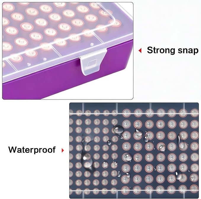 Battery Storage Organizer Case, Battery Vault Box Holder Container for 134pcs AA AAA Batteries, Garage Organization Carrying Bag Fits Home Kitchen Warehouse, Purple (Batteries Not Include)