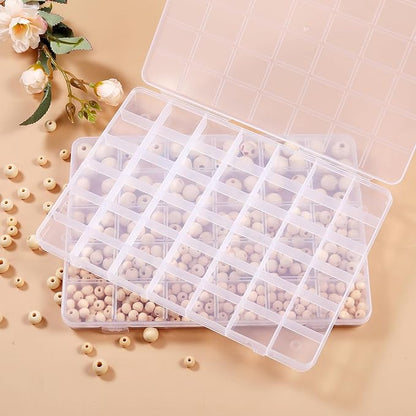 42 Grids Plastic Bead Organizer Beads Storage Containers Bead Holder Organizer Clear Storage Dividers Box for Jewelry Arts and Crafts