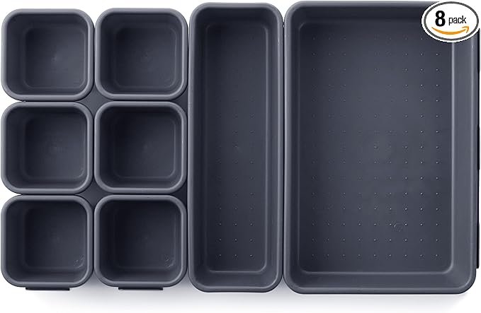 Mr. Pen- Interlocking Desk Drawer Organizer, 8 pcs, Drawer Organizer, Kitchen Drawer Organizer, Desk Drawer Organizer, Drawer Organizers