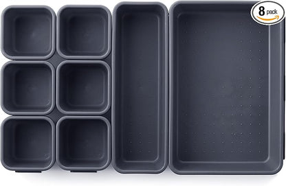 Mr. Pen- Interlocking Desk Drawer Organizer, 8 pcs, Drawer Organizer, Kitchen Drawer Organizer, Desk Drawer Organizer, Drawer Organizers
