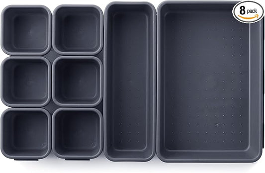 Mr. Pen- Interlocking Desk Drawer Organizer, 8 pcs, Drawer Organizer, Kitchen Drawer Organizer, Desk Drawer Organizer, Drawer Organizers