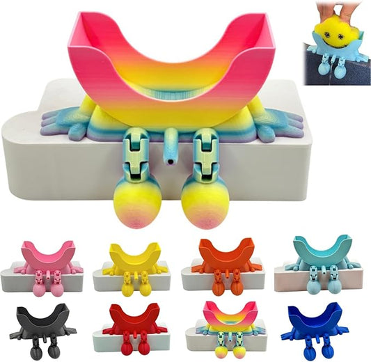 Sponge Holder for Scrub with Drainage, Smiley Sponge Holder for Sink, Keeps Your Sponge Dry, Smiling 3D Printed Holder Funny Sponges Holder for Daddy & Mummy, Kitchen Countertop Sink Draining (A#)