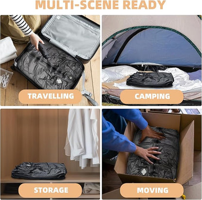 Vacuum Bags for Travel with Cordless Pump, 30L Airtight Compression TPU Bags,IP67 Reusable Storage Bag for Suitcase, Backpack, Luggage, Moving (1PC+Pump)