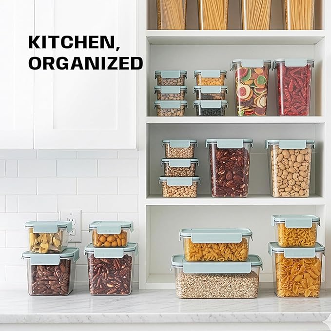 LocknLock HPL404 Classic-Plus Plastic Food Storage Container with Lid for Kitchen, Lunch, Meal Prep, and Leftovers, BPA-Free, Airtight, Leakproof, Microwave, Dishwasher, Freezer-Safe, 910ml