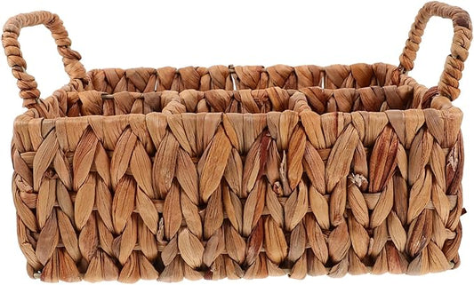 Rustic Woven Storage Basket Cutlery Storage Decor Fork Basket Desktop Cutlery Organizer