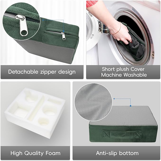 G GOOD GAIN Couch Cup Holder Pillow-Sofa Cup Holder Cozy Buddy | Bed Drink Caddy Holds Tablet, Remote, Snacks | Waterproof Anti-Spill Sofa Beverage Tray for Car, Park, Beach, Picnic, Boat, RV(Green)