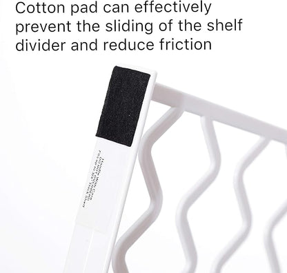 CY craft 8 PCS Shelf Divider,Thickened Wood Shelf Dividers,White Plastic Closet Shelf Separators Clothing Organizer Perfect for Bedroom Shelving Organization and Kitchen Cabinet Shelf Storage