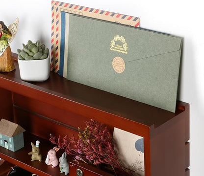 Key Holder for Wall, Mail Organizer Wall Mounted, Auburn