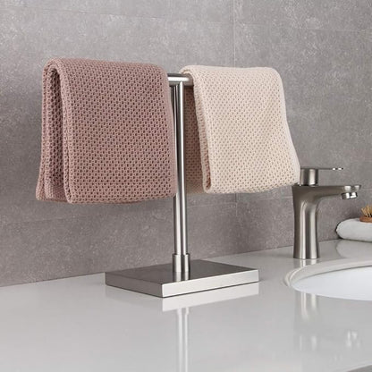 Hand Towel Holder Stand Modern Tree Rack Free Standing for Countertop, SUS 304 Stainless Steel Brushed Finished DZY011-LS