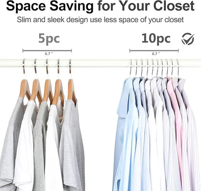 TOPIA HANGER Metal Hangers 30 Pack, Non Slip Clothes Hangers Space Saving, Heavy Duty Rubber Coated Wire Hanger for Coat, Shirt, Dress, Pants-Black, CT12H30