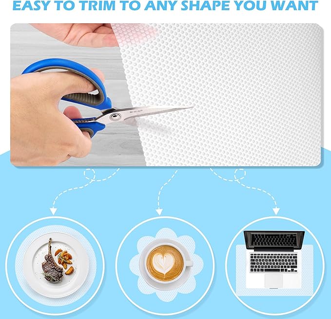 Drawer Liners, Waterproof Shelf Liner, Anti-Slip Non-Adhesive BPA Free Kitchen Cupboard Cabinet Liner Refridge Fridge Mats Sink Protector Strong Durable for Home (Clear/11.8in x 20Ft)