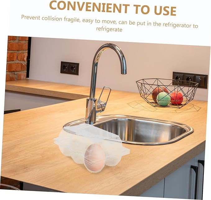 6pcs Goose Egg Packaging Box Egg Storage Bin Half Dozen Cartons Easter Cartons Fresh s Pulp Container Pulp Flat Refrigerator Organizer Pvc Transparent