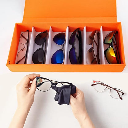 TRIUMPH VISION Sunglasses Organizer Storage Eyeglasses Holder - Multiple Glasses Case Box Eyewear Case with Lid