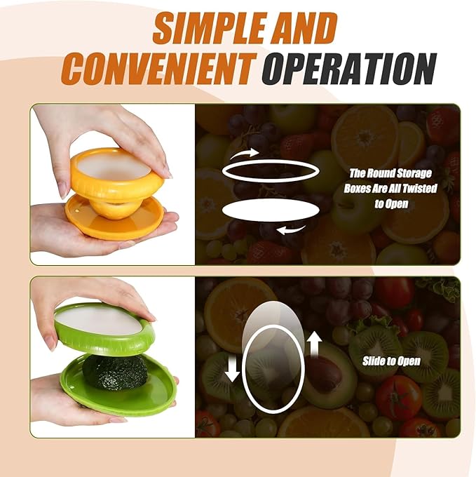 LYLHZRMDGC Set of 8 Avocado Saver and Onion Storage Set, Fresh Pod, Reusable Silicone Storage Pods for Avocado, Onions, Tomatoes, Garlic – Anti-Oxidation for Fridge, Send Goods from Local Warehouse