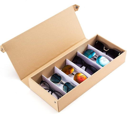 TRIUMPH VISION Sunglasses Organizer Storage Eyeglasses Holder - Multiple Glasses Case Box Eyewear Case with Lid