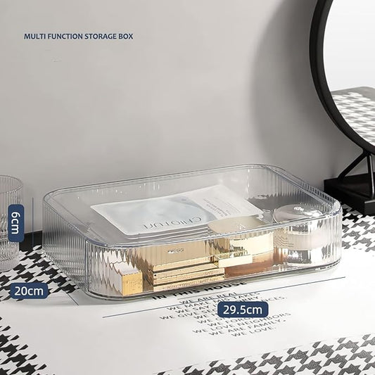 Decorcode Stackable Clear Plastic Organizer Drawer | Organize Eyeshadow Palettes, Cosmetics, and Beauty Supplies on a Vanity