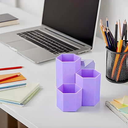 Pencil Holder for Desk Purple Pens Cup Pencil Organizer Cute Pencil Holder for Desk for Office，School and Home (Purple)