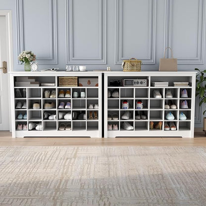 5-Tier Storage Cabinet for Entryway, Modern Shoe Rack with 26 Cubbies, Freestanding Shoe Organizer with 24 Pair Shoe Storage Cabinet for Hallway,Bedroom,Living Room(White