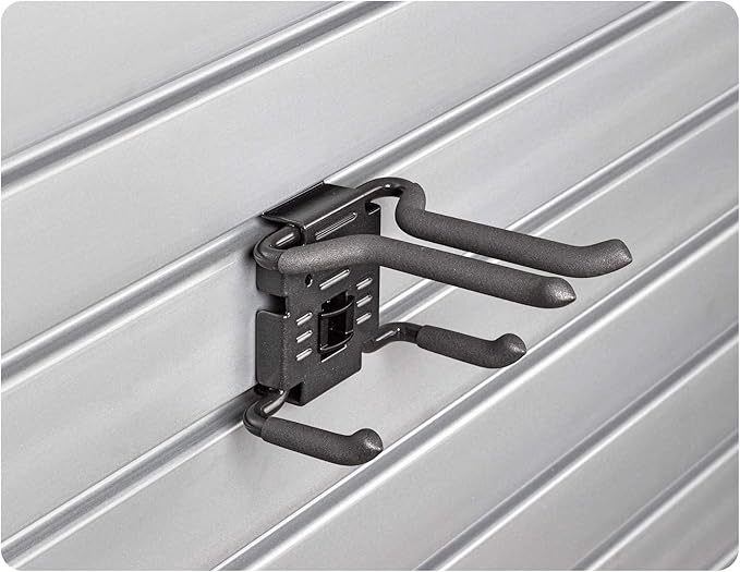 HandiWall Ski Hook with Locking Bracket for Sport Storage on Slatwall Panels