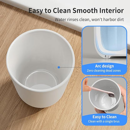 MOPMS Toothbrush Cup 13oz 380ml, Unbreakable Reusable Bathroom Tumbler 1Pc, Non-Slip Plastic Bathroom Cup Toothbrush Holders for Bathroom, Grey