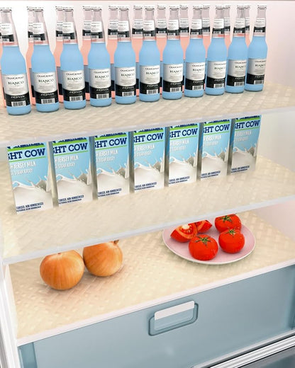 Shelf and Drawer Liner for Kitchen Cabinet, Non-Adhesive 24in x 360in Waterproof Contact Paper Refrigerator Liners Thickened Durable EVA Material Non Slip Mat for Dresser Cupboard Pantry Protector
