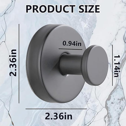 HESUSLA Suction Cup Hooks for Wreaths on Glass,2025 New Model No-Drill Suction Cup Hooks,Wreath Hangers for Front Doors,Metal Towel Hooks for Showers Bathrooms Mirrors(2 Pack,Gray)