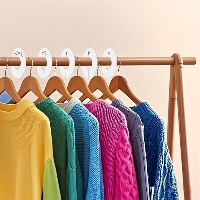 Closet Dividers for Hanging Clothes, Durable Plastic Wardrobe Organizers - Perfect for Closet Rods, Clothing Racks & Retail Display (30 Closet Dividers)