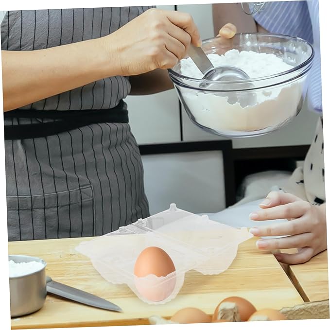 6pcs Goose Egg Packaging Box Egg Crate Plstic Egg Tray Half Dozen Egg Cartons Egg Storage Organizer Goose Egg Holder Clear Egg Cartons Holder Pulp Egg Cartons Eggs Pvc Transparent