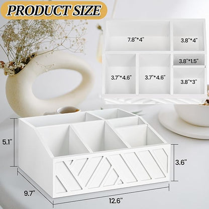 ugiftt Coffee Station Organizer for Counter, Wood Pods Holder Storage Basket, Tea Condiment Storage Organizer, Rustic Coffee Bar Decor for Accessories Organizer