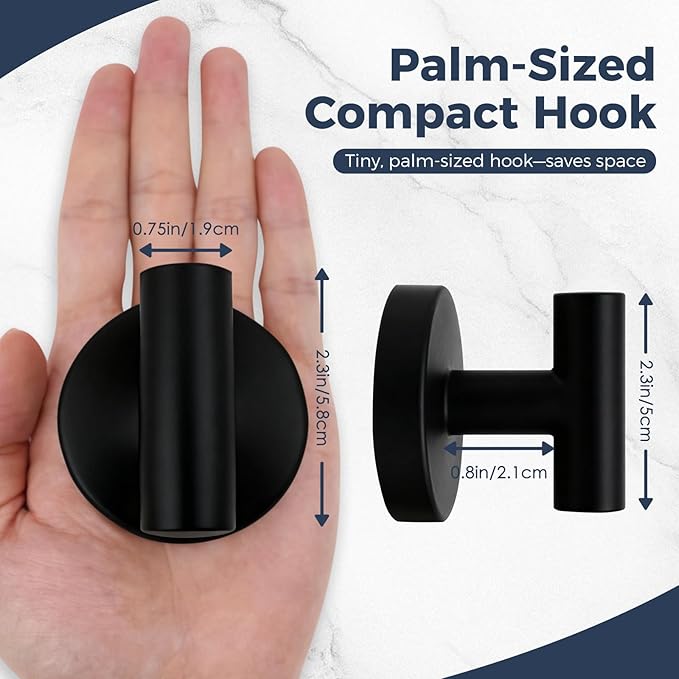 QQK Heavy Duty Suction Cup Hooks for Glass Window,Tile,Mirror,Removable Shower Hooks for Inside Shower,Metal Towel Hooks for Bathroom,4 Pack(Black)