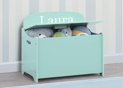 Delta Children Personalized MySize Deluxe Toy Box, Mint