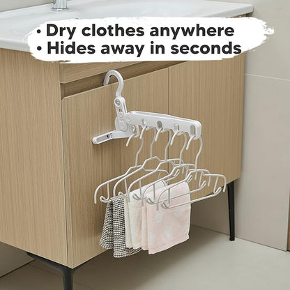 GorillaLine Go - Folding Clothes Drying Rack - Travel Essentials for Laundry - Portable and Collapsible with Hook - Clothes Rack Cruise Ship Essentials, RV, Traveling and Small Room